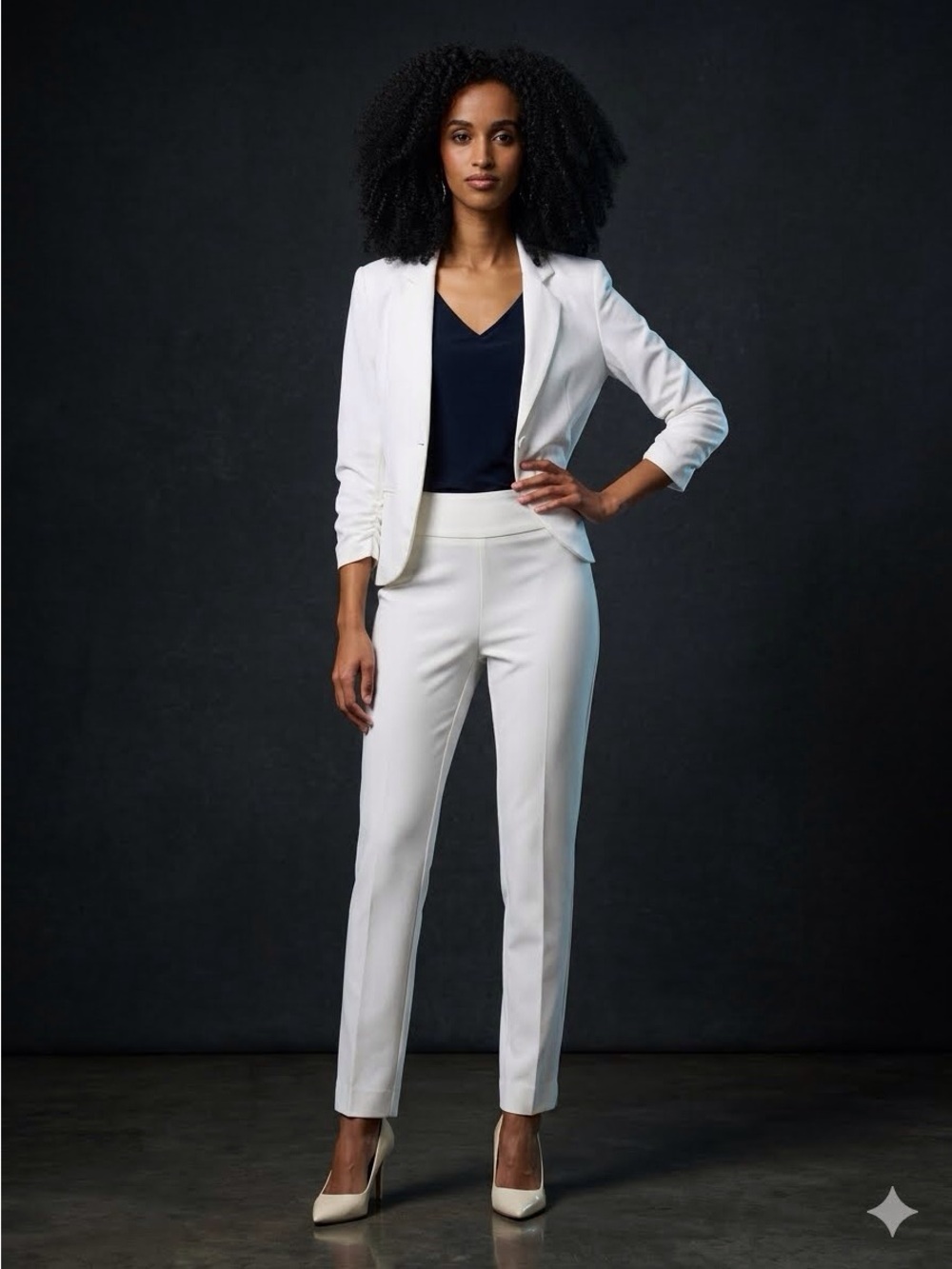 NIC+ZOE Wonderstretch Trousers White NWT 4 minimalist office